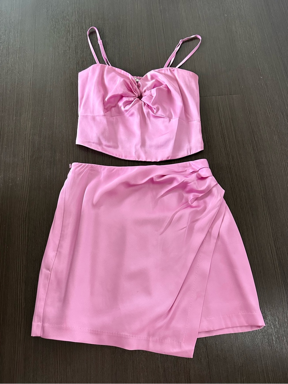 Abercrombie & Fitch Pink Twist-Detail Skort Set
